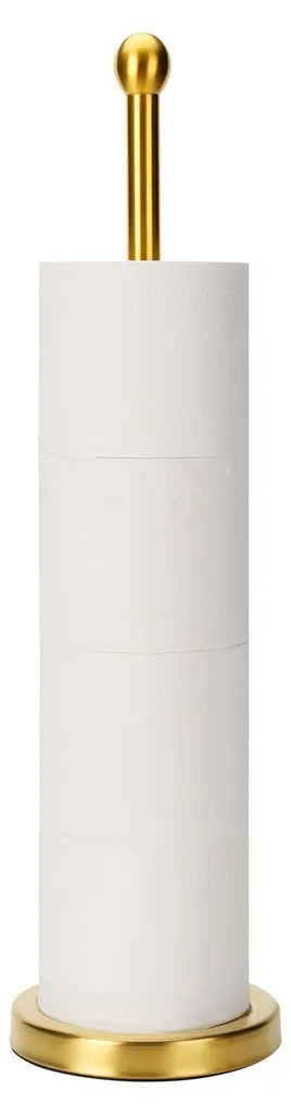 Porte-rouleau de papier toilette avec réserve pour 4 rouleaux - Or