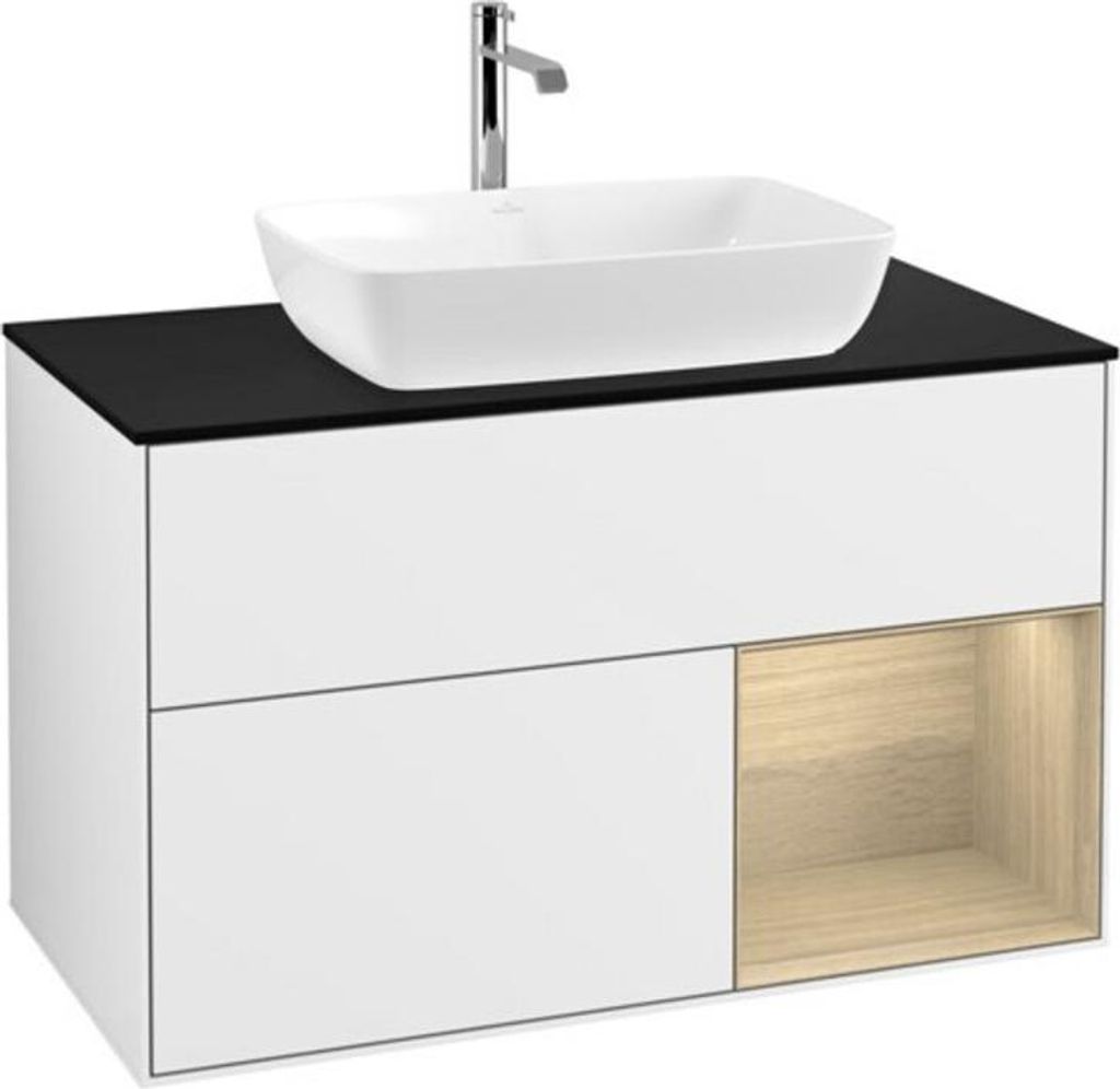 V&B Waschtischunterschrank Finion 100, Pl bla m, Reg Oa ven, glo wh. Lac