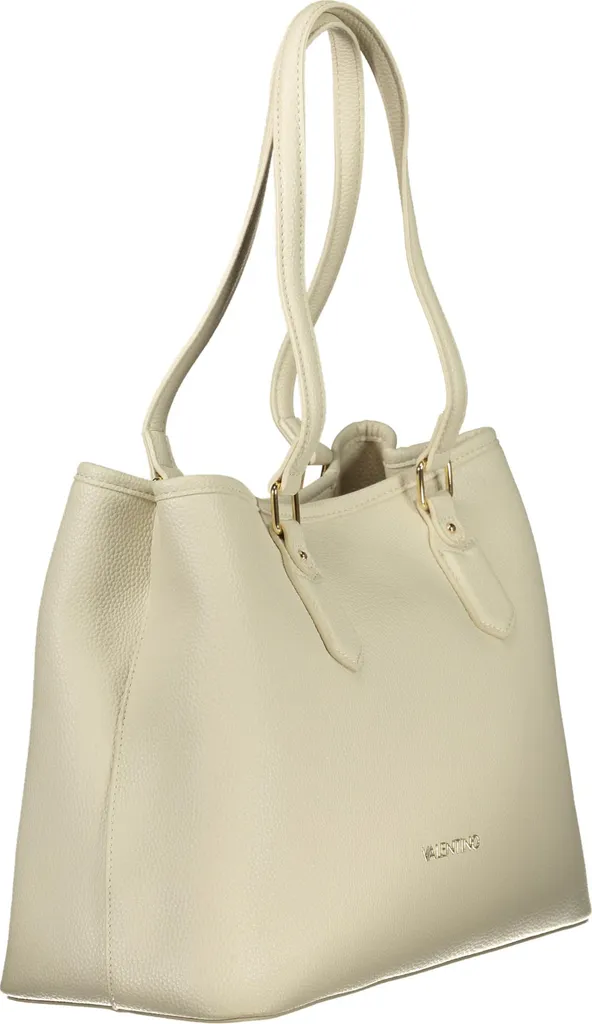 Sac à main beige multi-compartiments en cuir synthétique - Design Chic