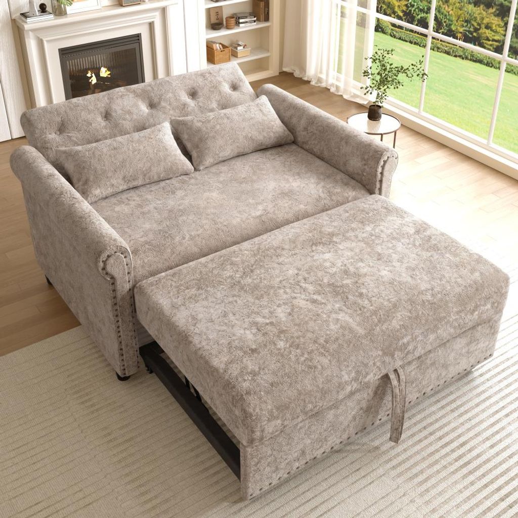 Nowoczesna rozkładana sofa 3 w 1 z dwoma miejscami Zdjęcie produktu 