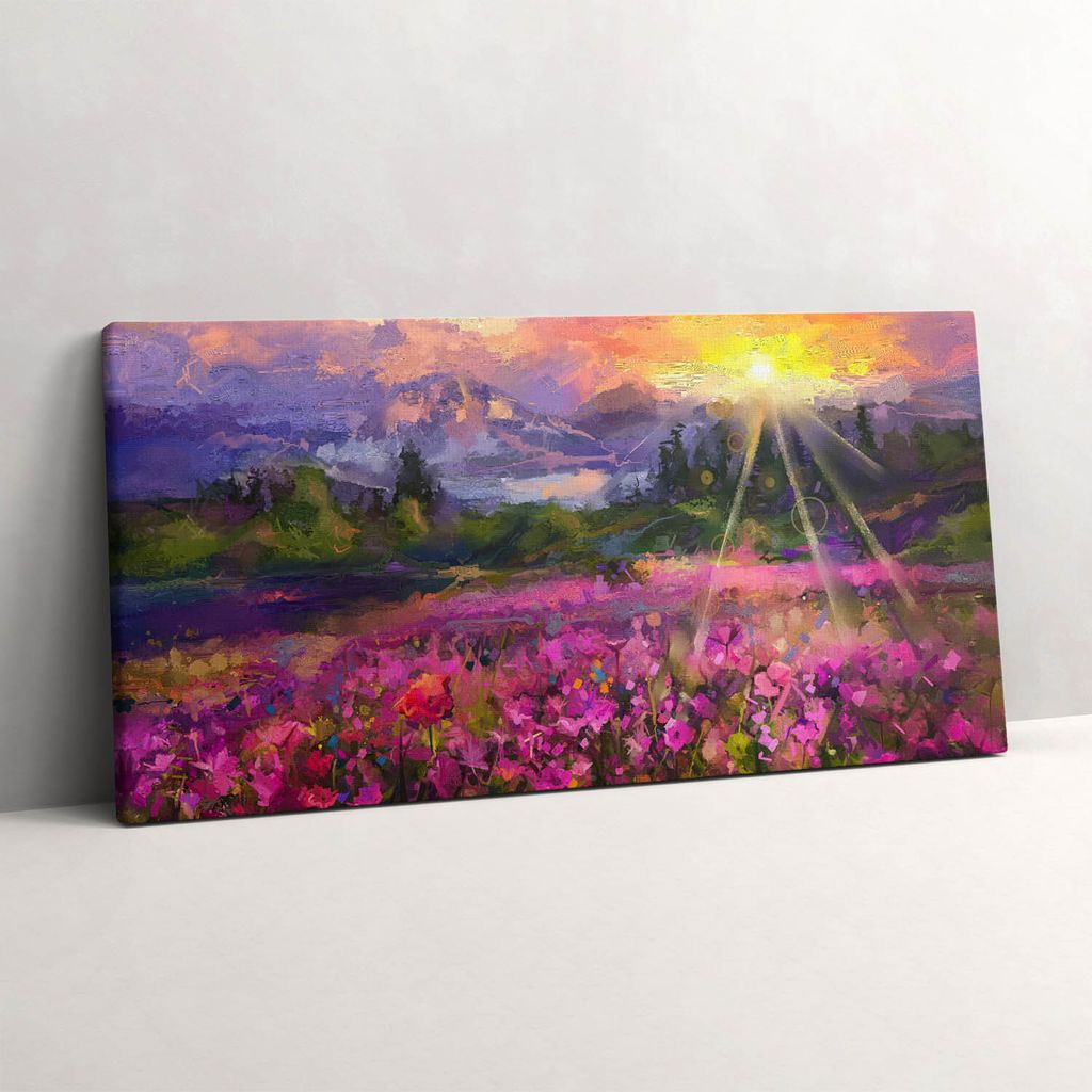 Naturlandschaft – Leinwandbild Wandbild – 140x70 cm – Leinwandbilder – Wandbilder – Schlafzimmer – Flur