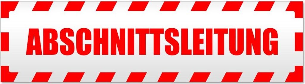 Abschnittsleitung gestreift Magnetschild Schild magnetisch