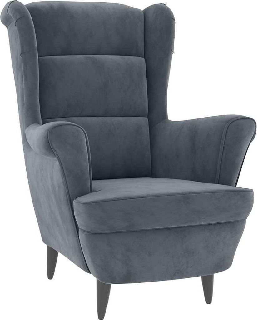 kreslo vidaXL Dark Grey Velvet Obrázok produktu 