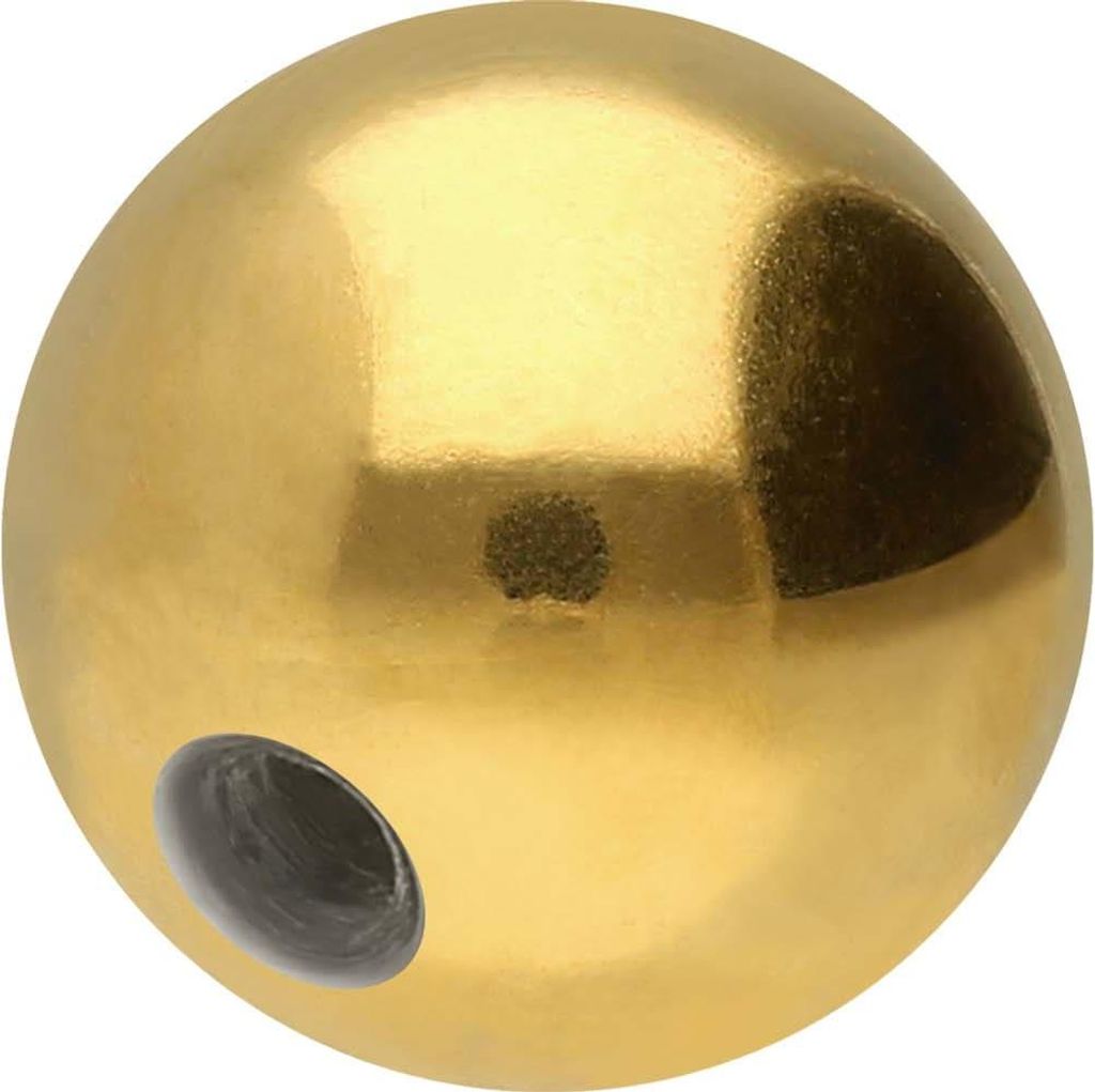 Piercing-Zubehör Chirurgenstahl Klemmkugel Gold Kugelgröße: 3mm