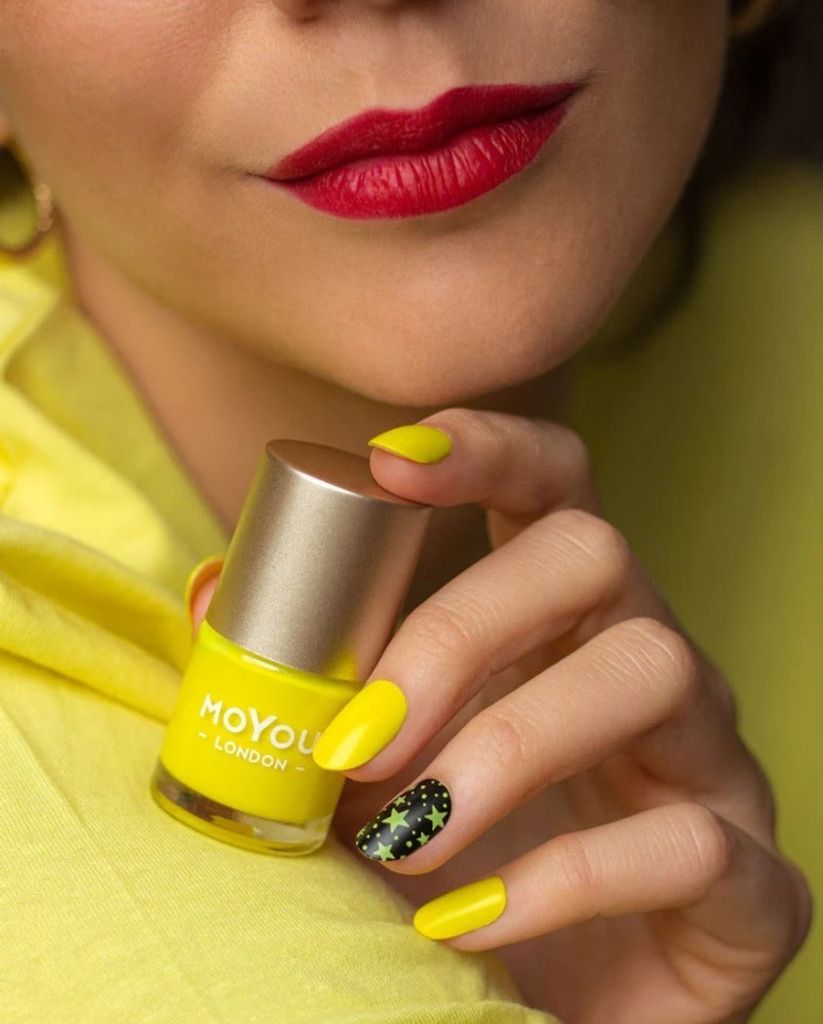 MoYou Nail Art Stempel Nagellack Bundle – Gold & Schwarz, Spezielle Stempellack-Formel – Für Perfekte Nageldesigns