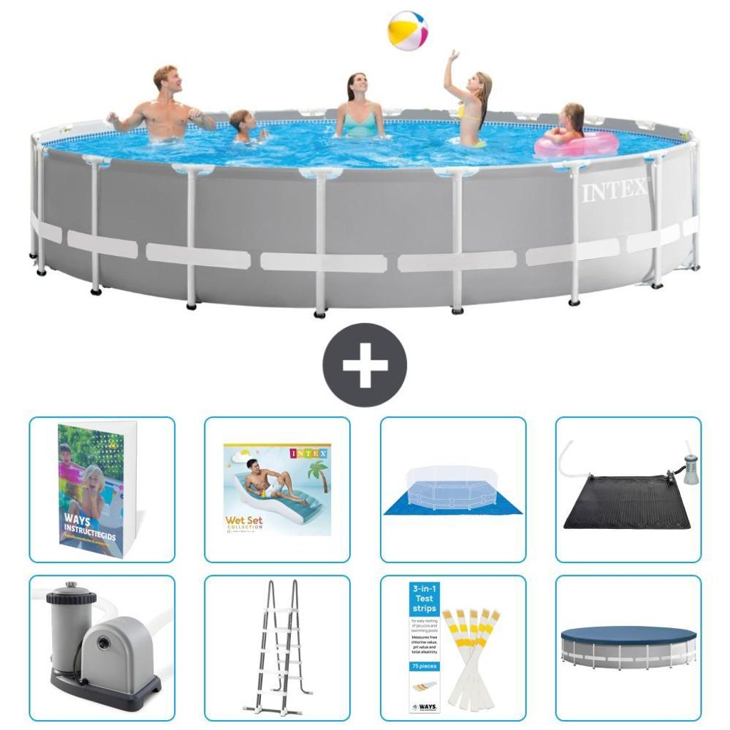 Prism Frame Pool Rund - 610x132 cm - 9-teilig S567