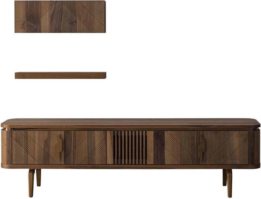 Luxus WohnWand Wohnzimmer Sideboard RTV Regal Wände Schrank Neu Möbel