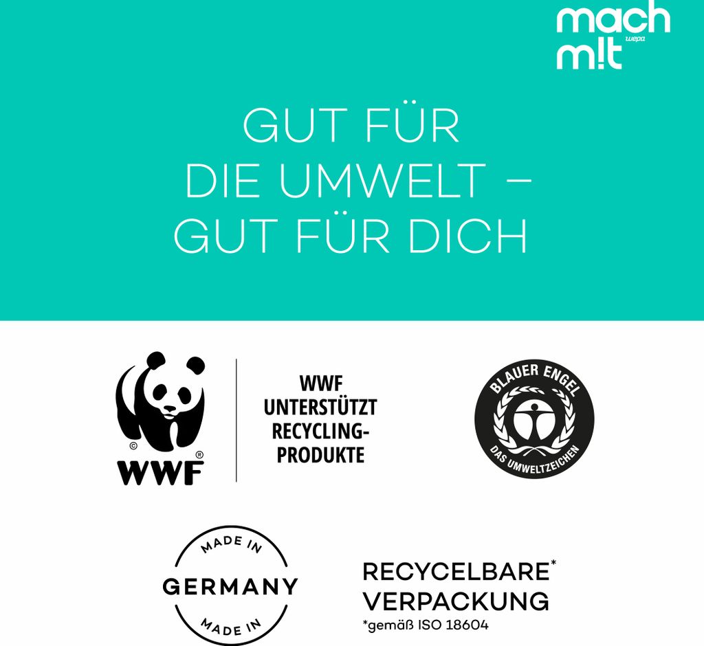 mach m!t PURE Toilettenpapier - 8 Rollen 3lagig - frei von Produktbild 4