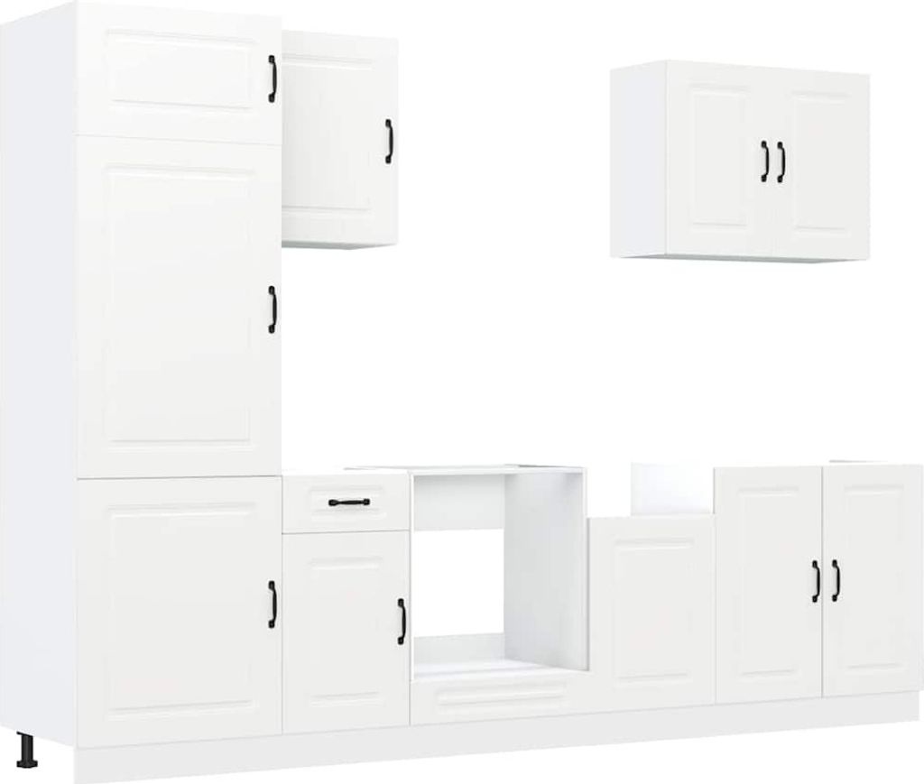 7-tlg. Küchenschrank-Set Kalmar Weiß Holzwerkstoff