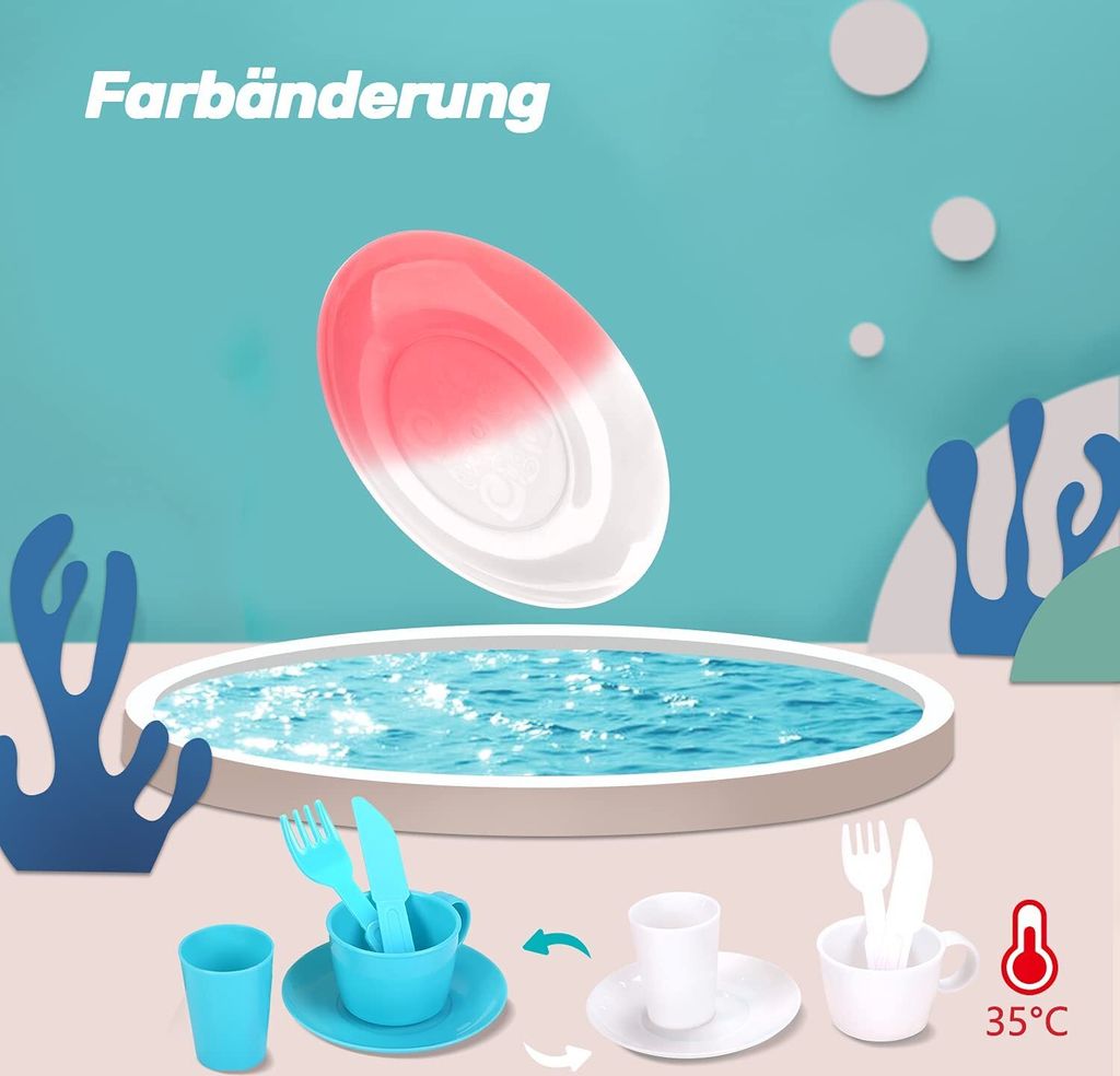 CUTE STONE Küchenspüle Spielzeug Set mit Warmwasserhahn Produktbild 4