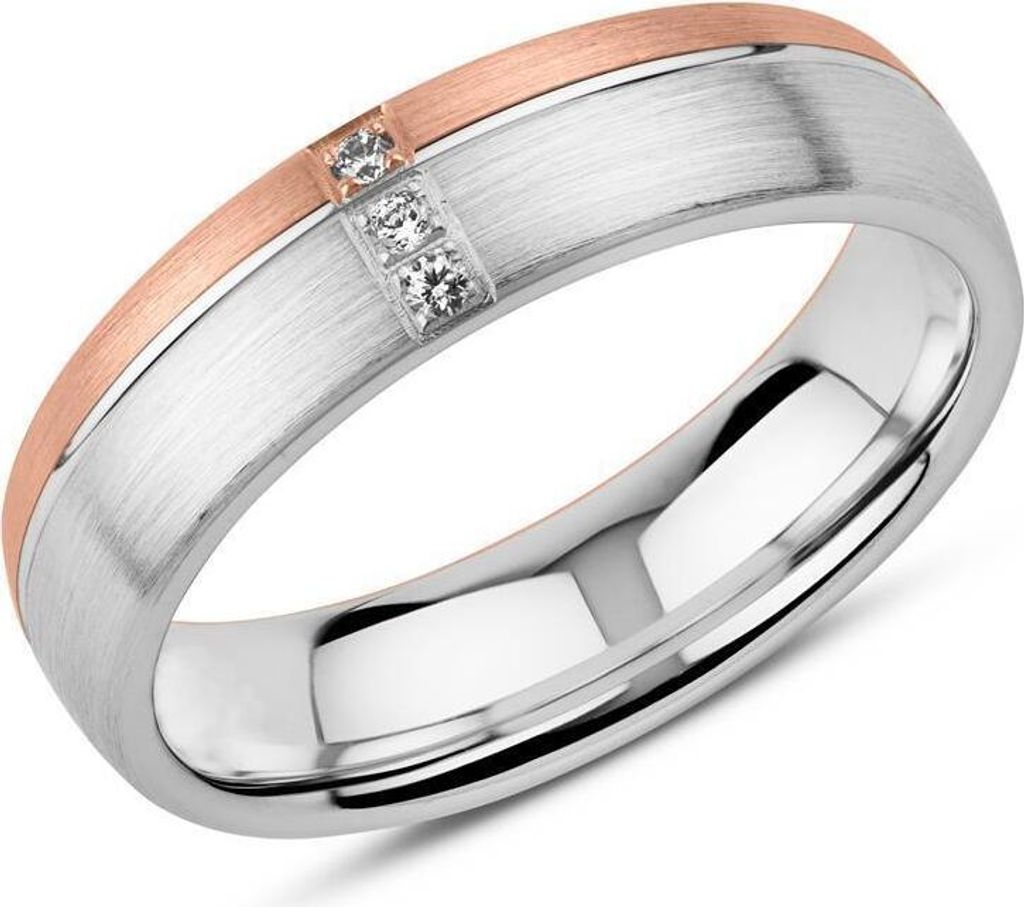 925er Silberring für Damen von Unique, rosé mit Zirkonia Produktbild 
