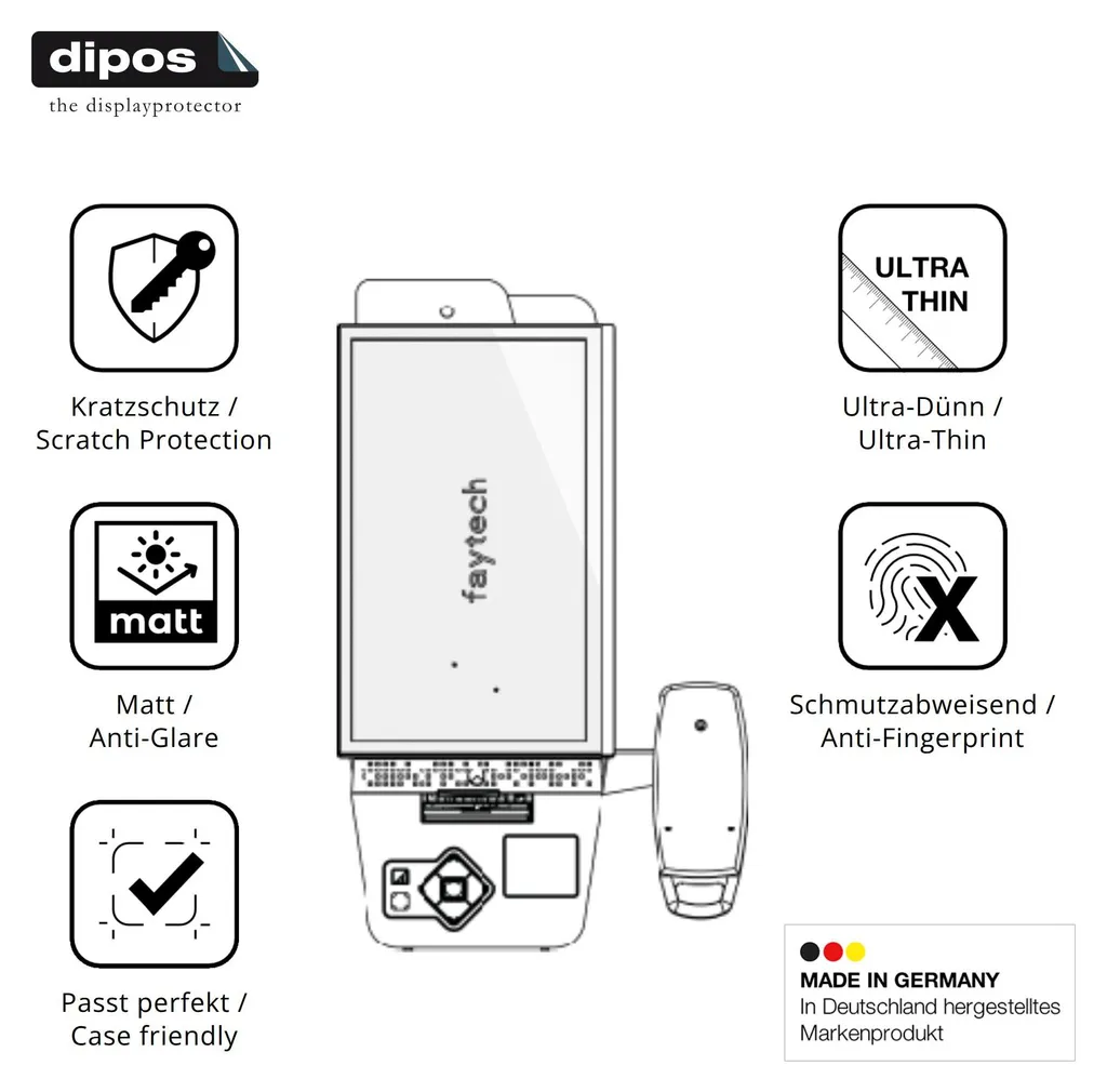 Protecteur d'écran Antireflet pour POLYTOUCH PIXI 15.6 Basis - Lot de 2