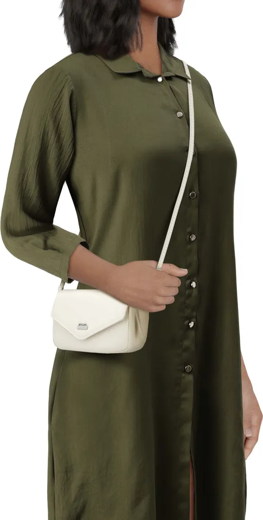 Sac bandoulière Picard Really en cuir écru avec rabat élégant pour femme - 17