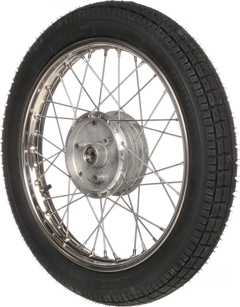 Jante complète inox anti-rouille 16 po pneu Heidenau K35 montage facile