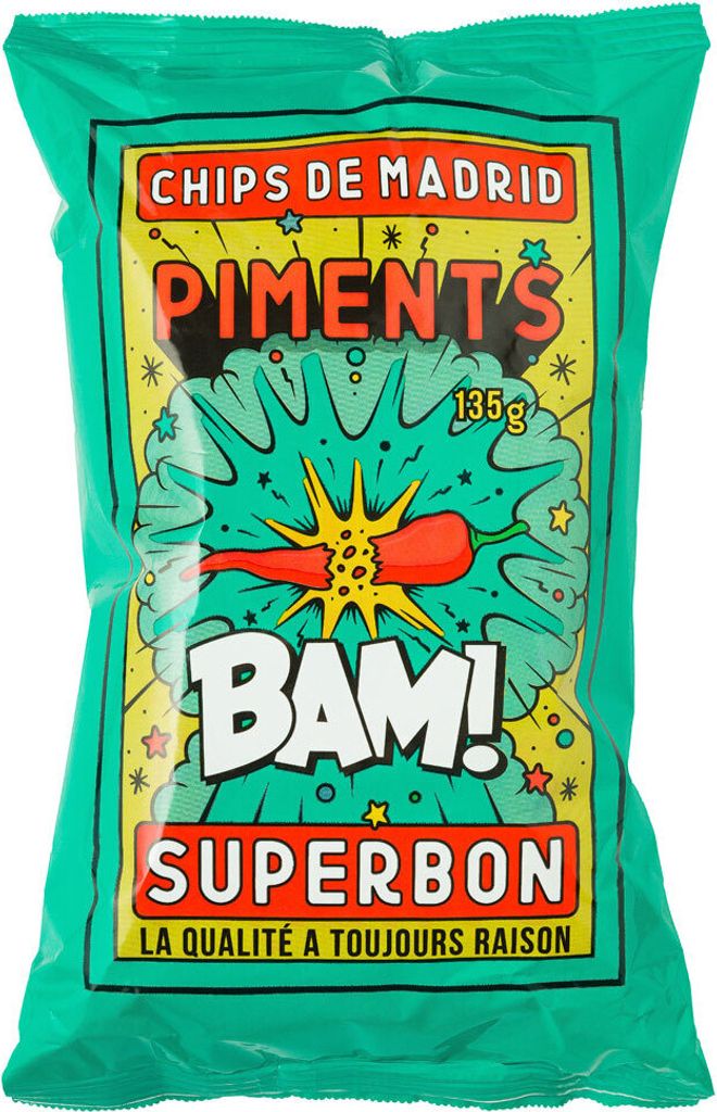 Superbon Chips Piments Chips de pommes de terre épicées Image du produit 