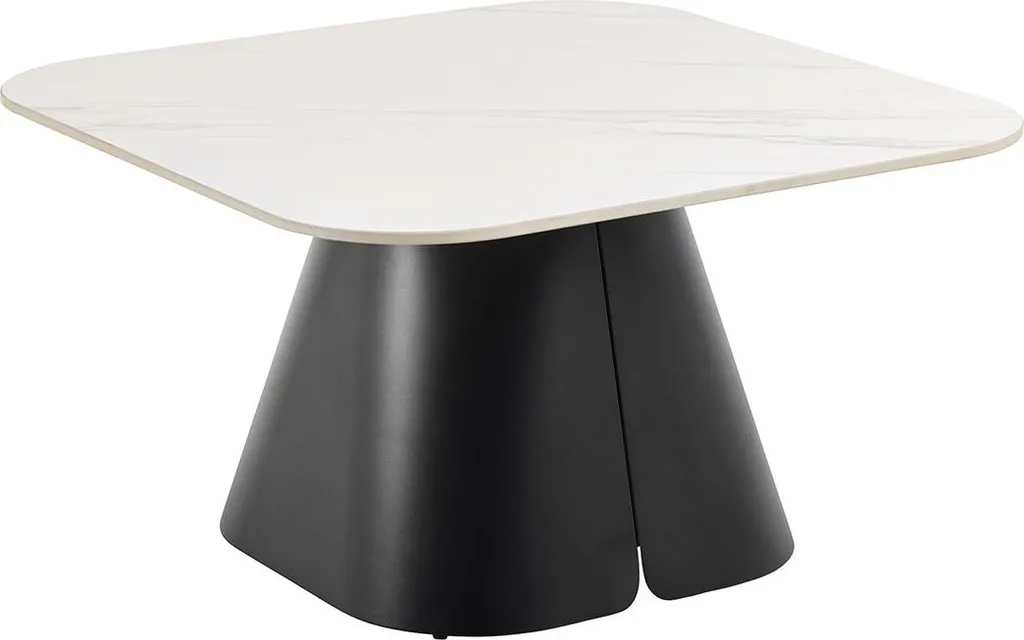 Table basse Salinas blanc brillant structure robuste et entretien facile