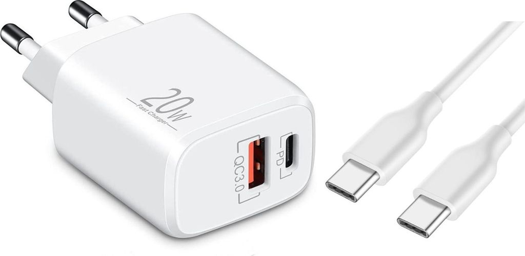 Rychlonabíječka se dvěma porty USB-C + USB-A, dvouportová Obrázek produktu 