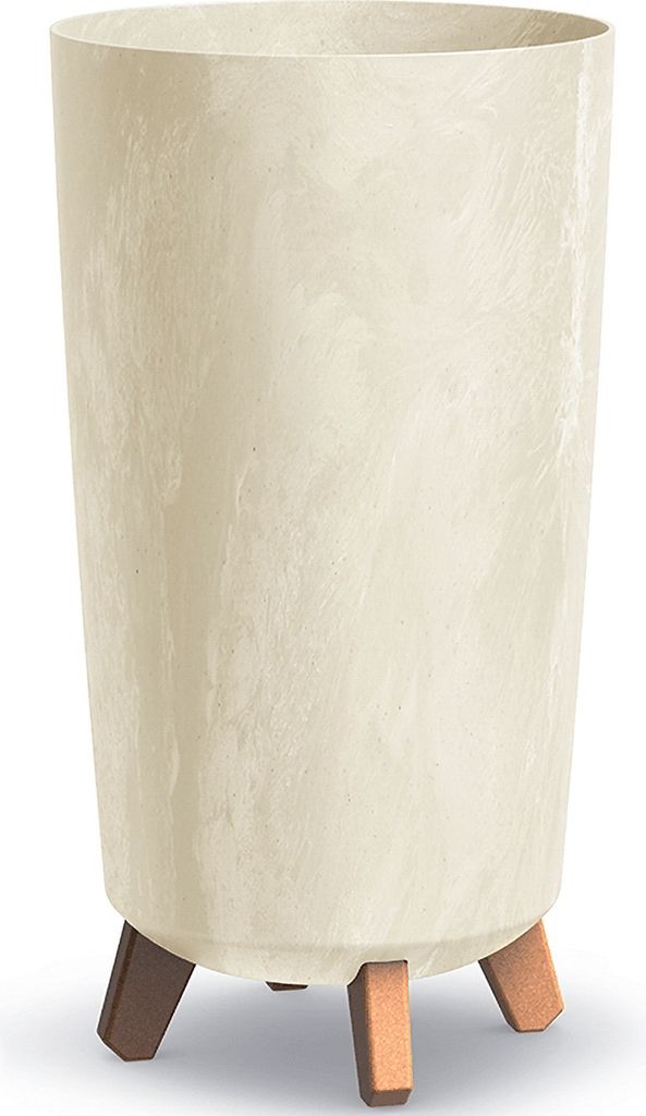 Großes Pflanzgefäß GRACIE TUBA SLIM Betonsand 23,9 cm Produktbild 