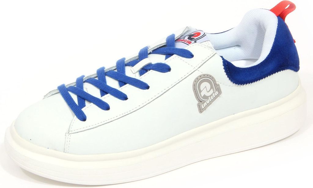 G3292 sneaker uomo INVICTA white/bluette eco leather shoe men