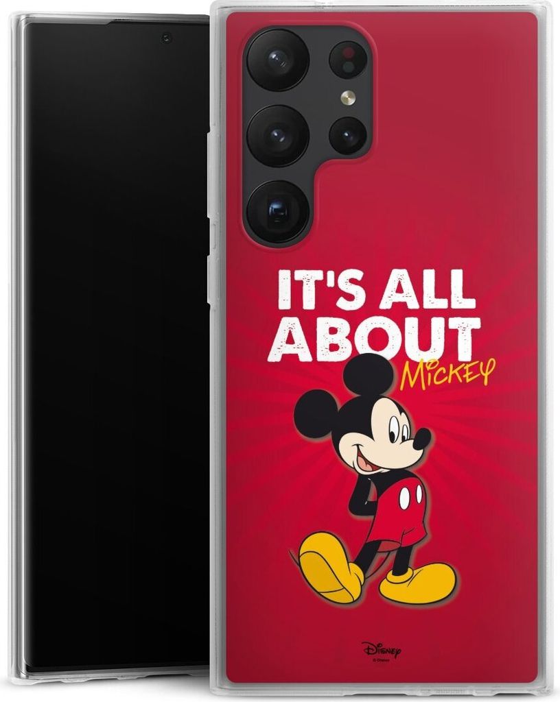 DeinDesign Handyhülle für Samsung Galaxy S23 Ultra Silikon Hülle Case Smartphone Schutzhülle Disney Maus Offizielles Lizenzprodukt