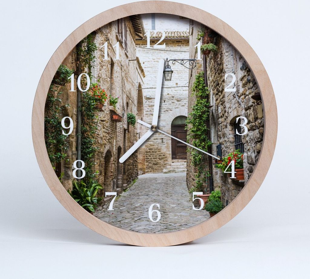 Holzuhr 20fi cm wanduhr - Gasse Architektur