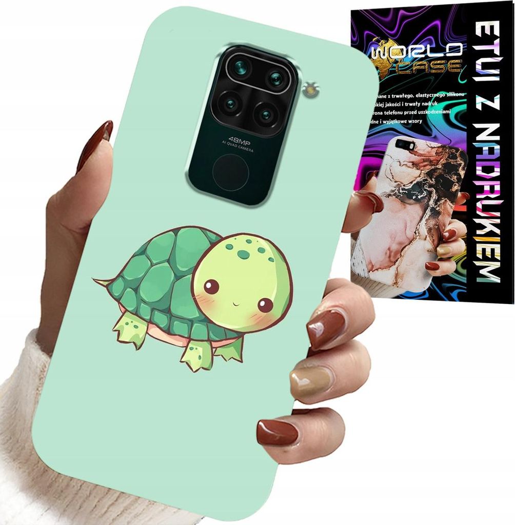 Hülle Für Xiaomi Note 9 - Süsse Schildkrötenmuster Für Kinder + Glas