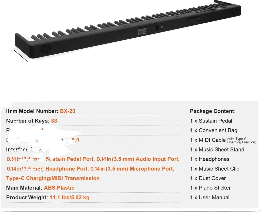 Clavier piano 88 touches pliable noir Bluetooth : fini le manque de place