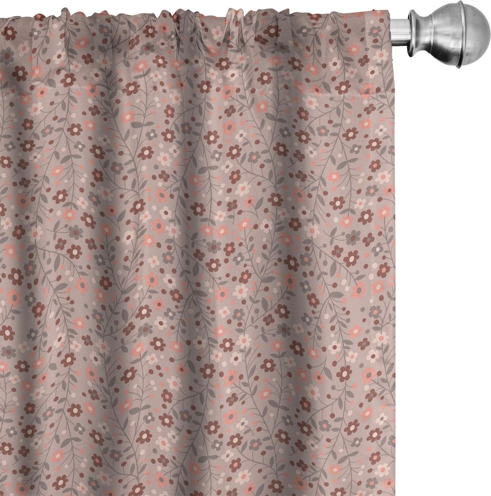 ABAKUHAUS Blumen Vorhänge, Gardinen, Frühlings-Blumenblatt-gewundene Niederlassungs-Blüten-Natur-Schönheits-Essenz-vibrierendes Bild, 2 Stück ...