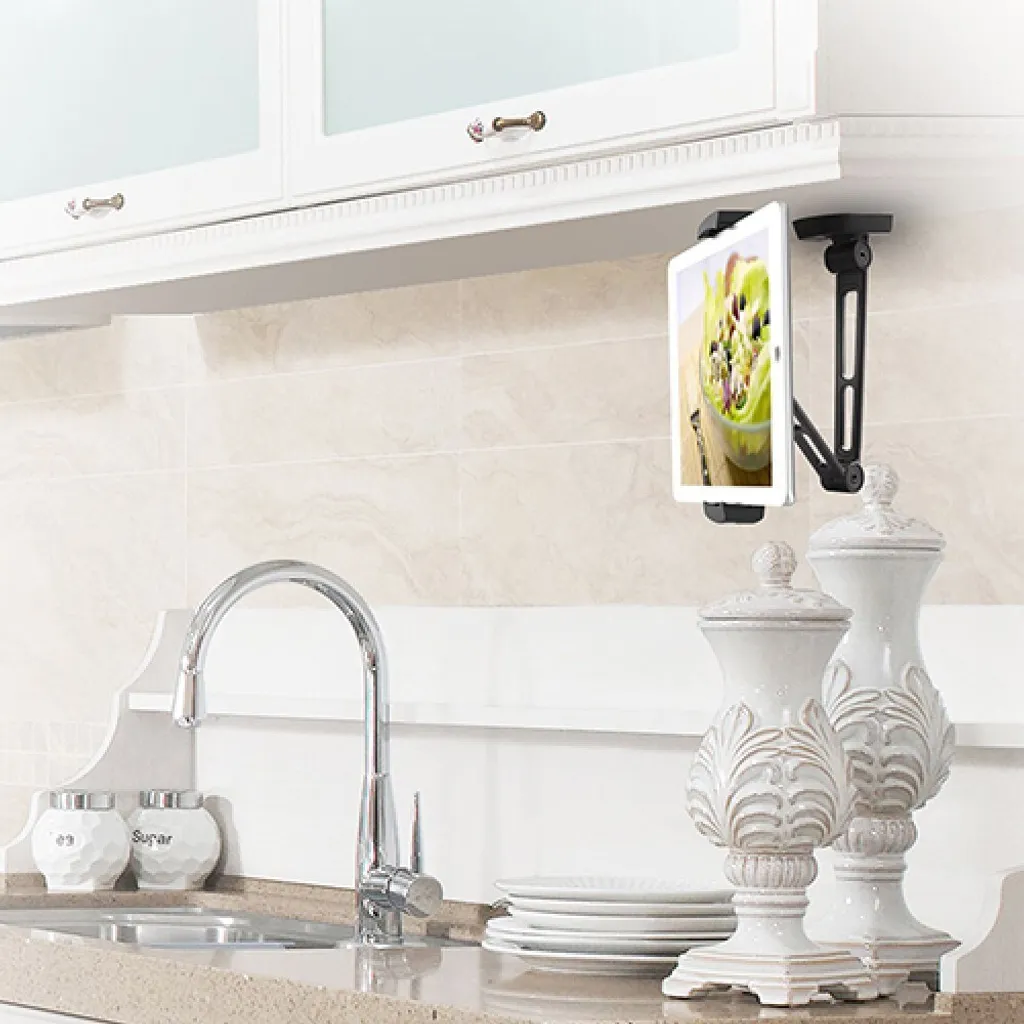 Support tablette mural universel Techly robuste avec bras extensible