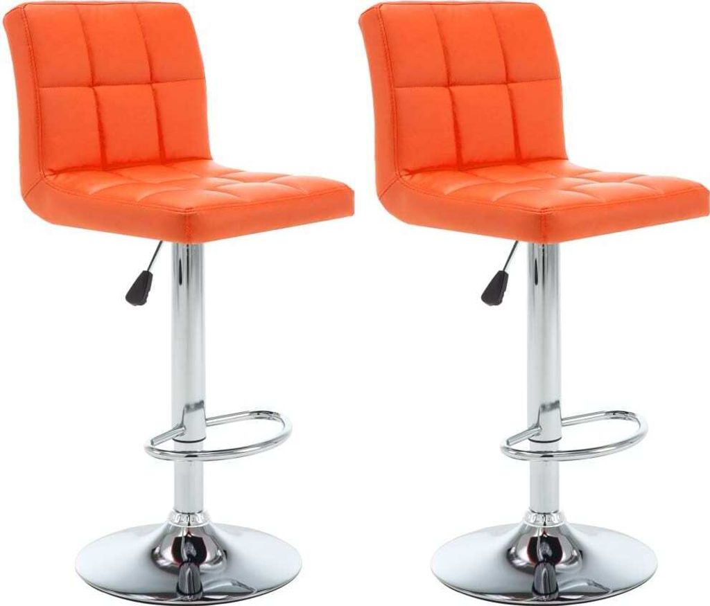 2024 Moderne Barhocker Barhocker 2 Stk. Orange Kunstleder 696914