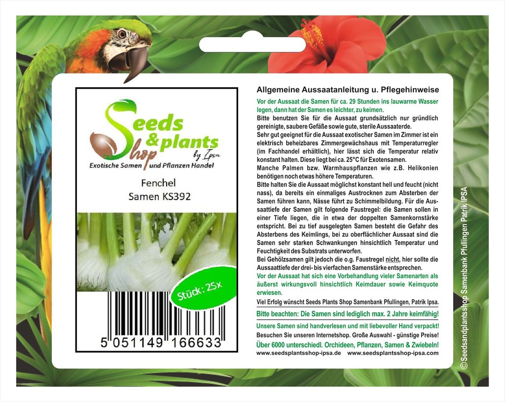 25x Fenchel - Samen Gemüse Gemüsesamen Garten Saatgut Kräuter KS392