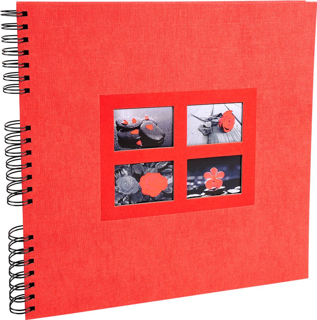 Exacompta Spiralalbum 60 schwarzen Seiten Passion - 32x32 cm - Rot - 16845E