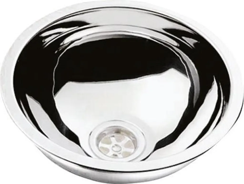 Bassine ronde inox polie miroir 260 mm pour usage professionnel intensif