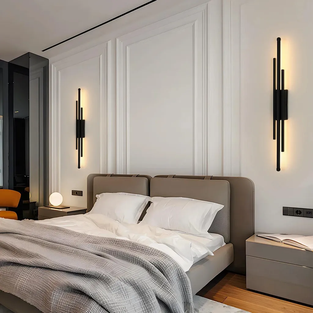 Lampe murale LED design long en aluminium avec 3 modes d'éclairage