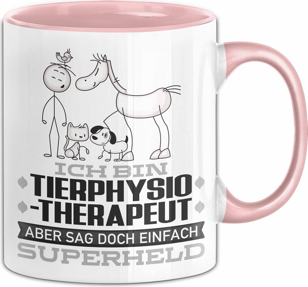 Tierphysiotherapeut Geschenk Tasse Ich Bin Tierphysiotherapeut Aber Sag Doch Einfach Superheld Lustige Geschenkdiee für Tierphysiotherapeut Kaffee...
