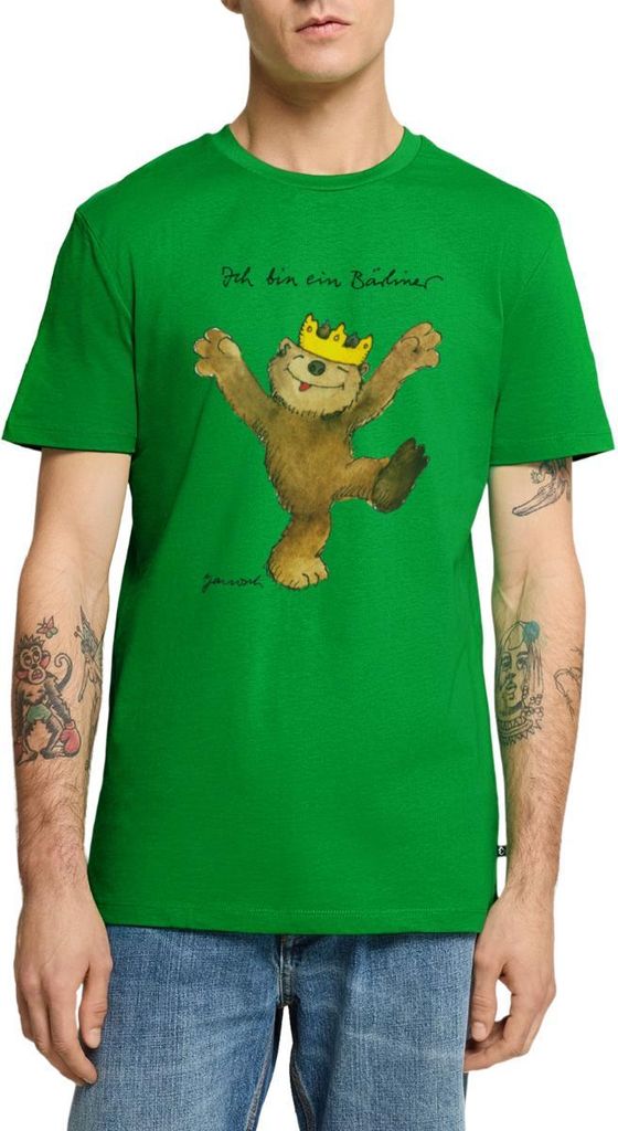Spreadshirt Janosch Kleiner Bär Ich Bin Ein Bärliner Männer Premium T-Shirt, 3XL, Grün