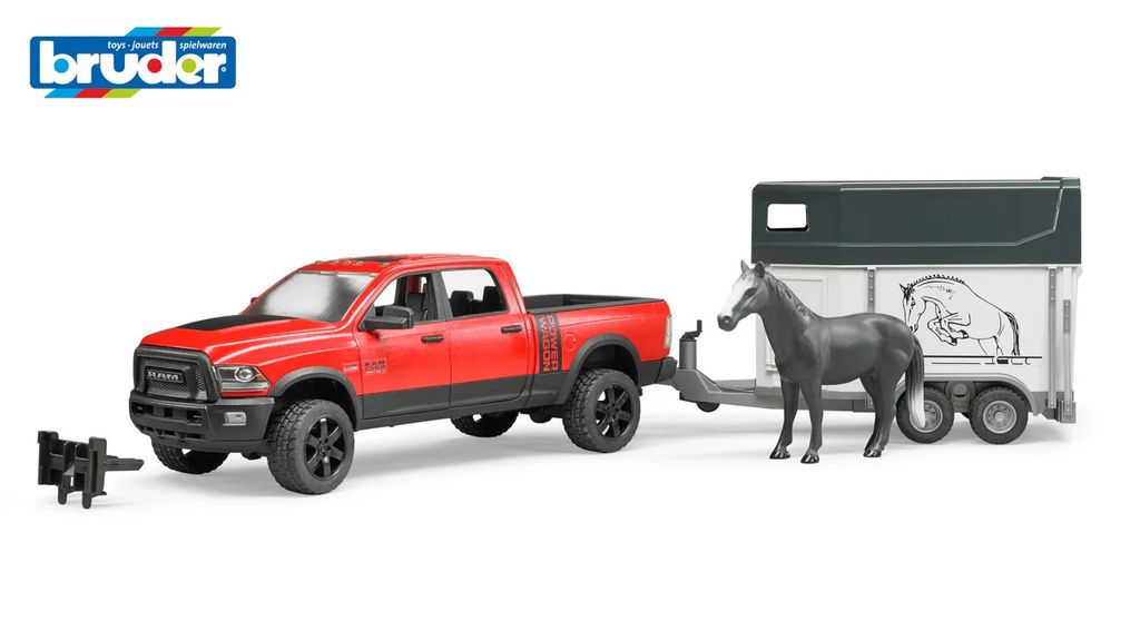 Bruder RAM 2500 Power Wagon con rimorchio per cavalli e 1 Immagine del prodotto 