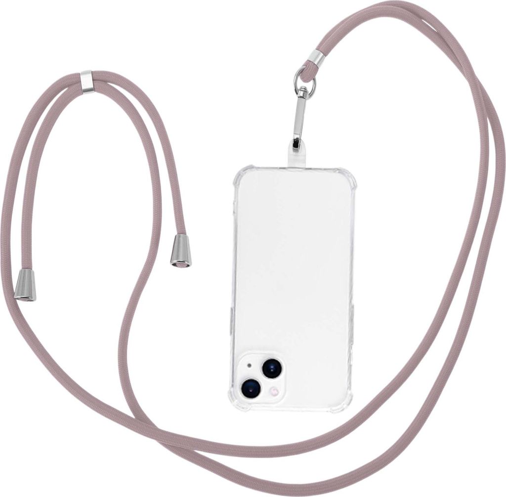 Universelle Handy-Kette, Verstellbarer Handy-Gurt Mit Universal-Patch, Handy-Kette Für Standard-Smartphone-Hüllen, Pink Lila