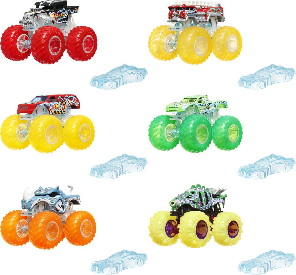 Hot Wheels Monster Trucks Spielzeugfahrzeug, LKW, Überraschung, Demolitionsenergie, Maßstab 1:64, für Kinder ab 3 Jahren