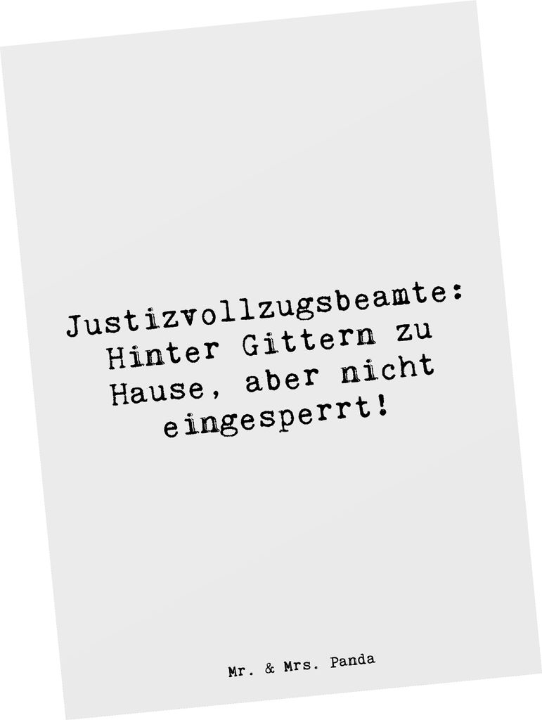 Mr. & Mrs. Panda bildkarte Spruch Justizvollzugsbeamte Produktbild 