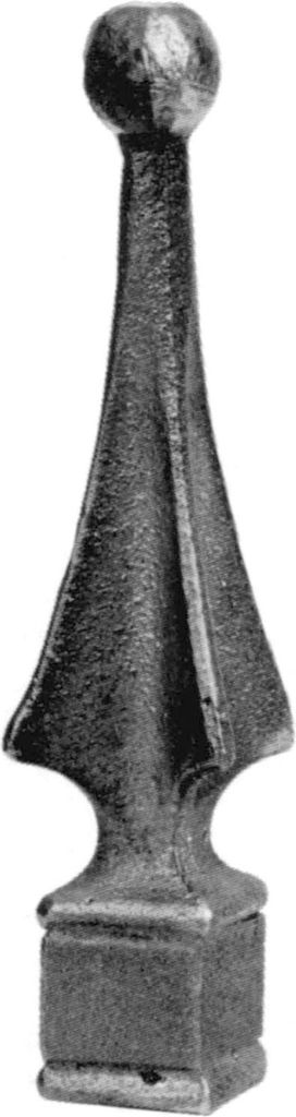 IAM DESIGN Geländerstab Spitze Höhe 130mm Q20 - Stabspitze für Treppengeländer, Schmiedeeisen