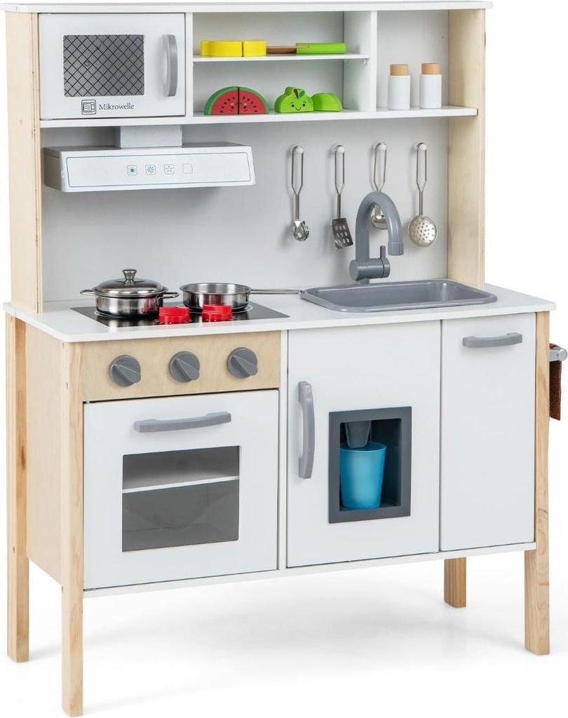Set da cucina giocattolo in legno con microonde, 18 Immagine del prodotto 