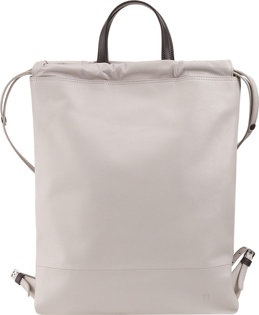 Damen Rucksack aus weichem Leder, Weiß, 42 cm, mit Produktbild 
