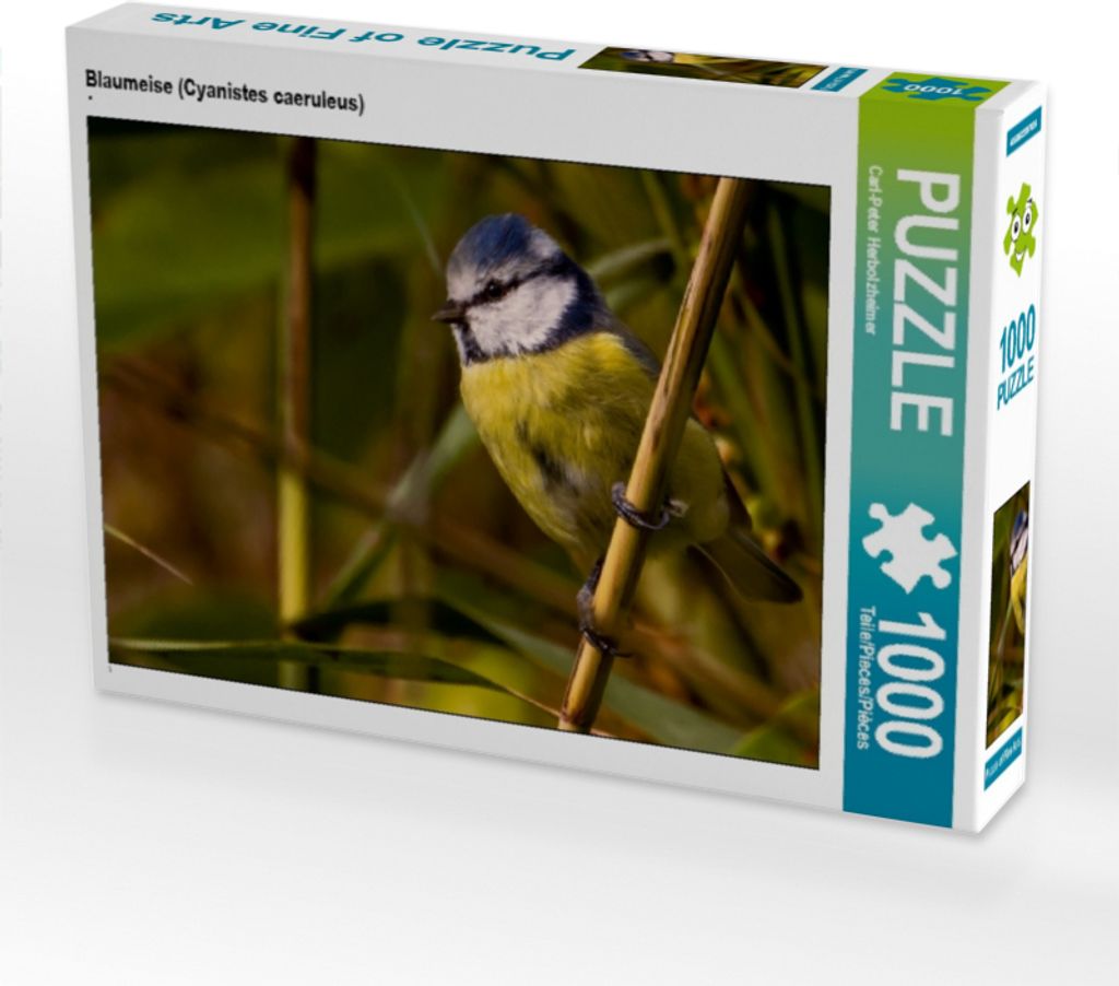 Calvendo Blaumeise (Cyanistes caeruleus) 1000 Teile Puzzle quer 640x480mm, Herbolzheimer Carl-Peter; 7287196