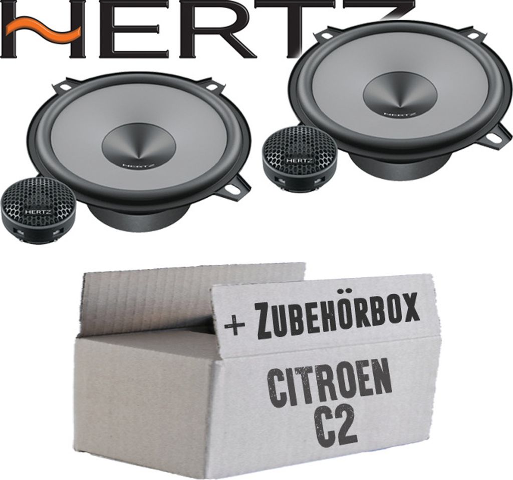 Hertz K 130 - KIT - 13cm Lautsprecher Komposystem - Einbauset passend für Citroen C2 - justSOUND