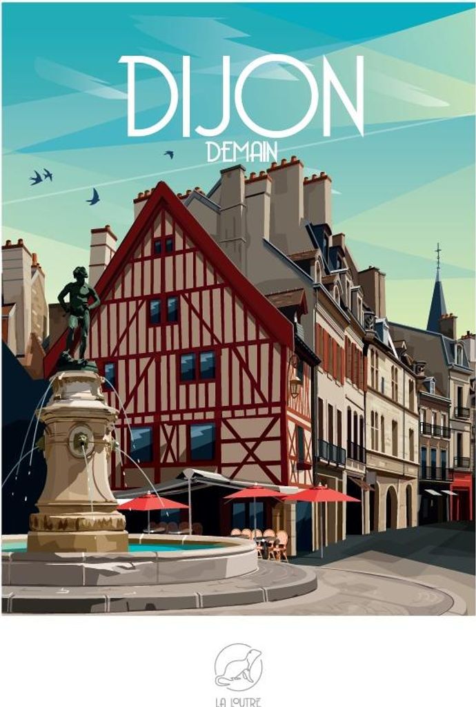 La Loutre Puzzle DIJON Demain - 1000 Teile Erwachsenenpuzzle