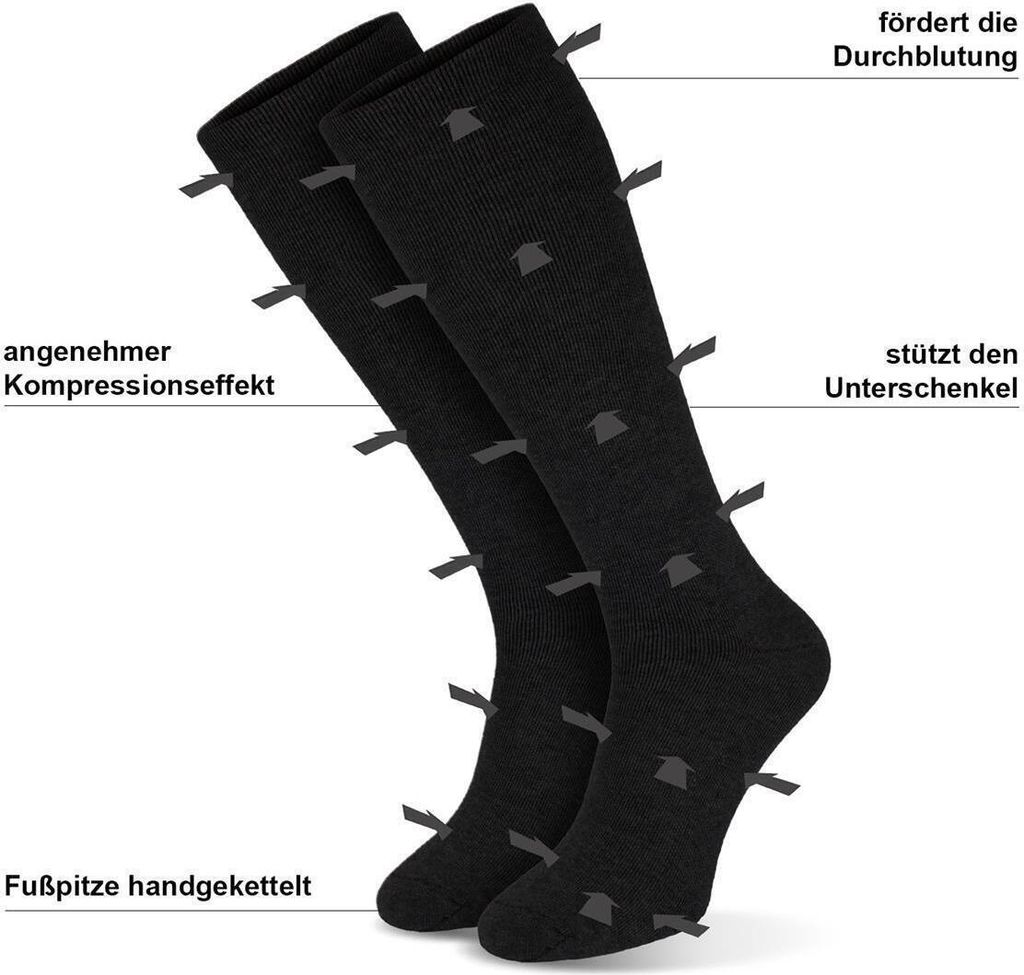 2 Paar Kompressionsstrümpfe Stützkniestrümpfe Kniestrümpfe Produktbild 6