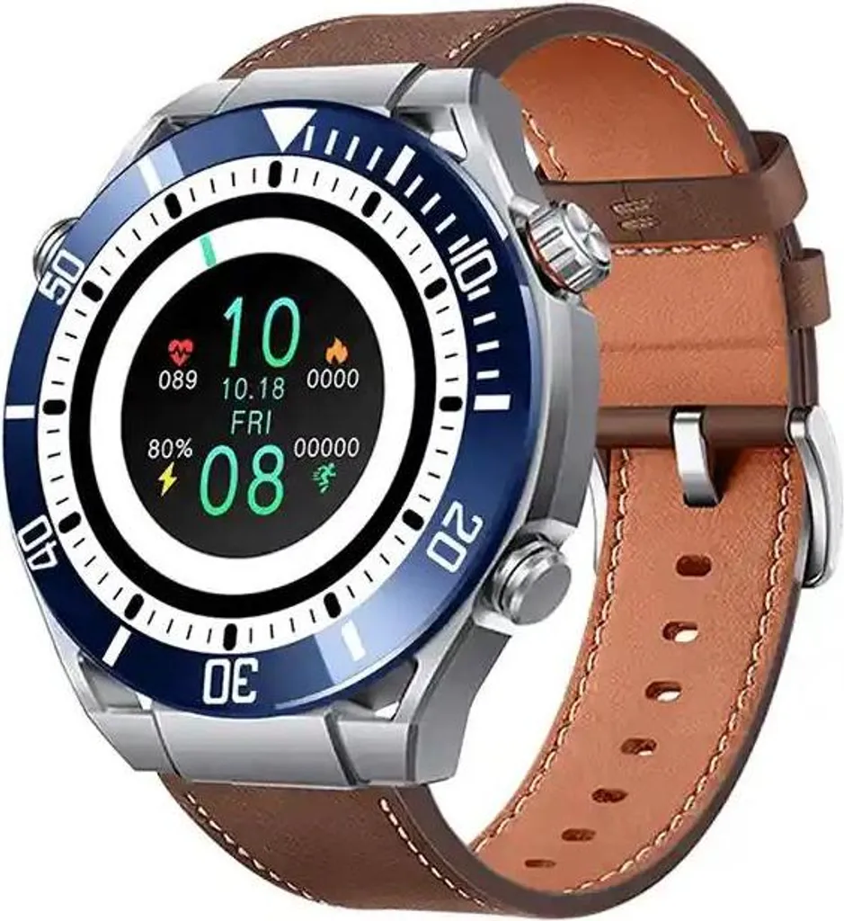 Montre connectée AMOLED Silver Monarch écran LTPO et appels sans fil