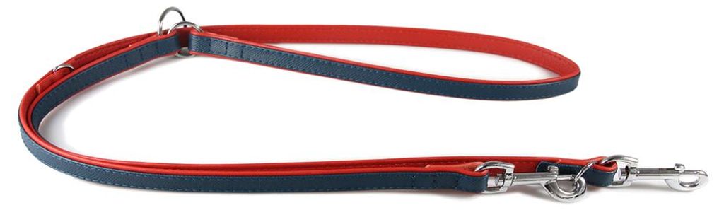 Das Lederband Hunde Führleine Firenze opal/flame, Länge: 200 cm / Breite: 14 mm
