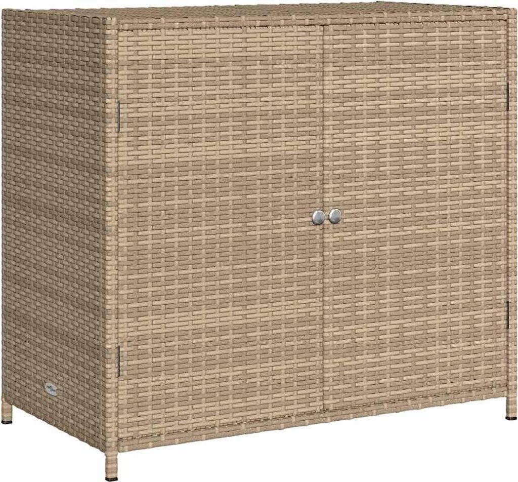 vidaXL Zahradní skříňka béžová 83x45x76 cm Poly ratan Obrázek produktu 